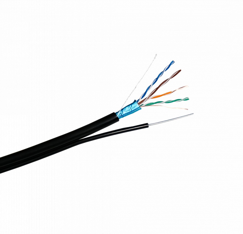Кабель ST FTP CAT 5E CU 4X2X0,50 CU PE внешний с тросом (медный)