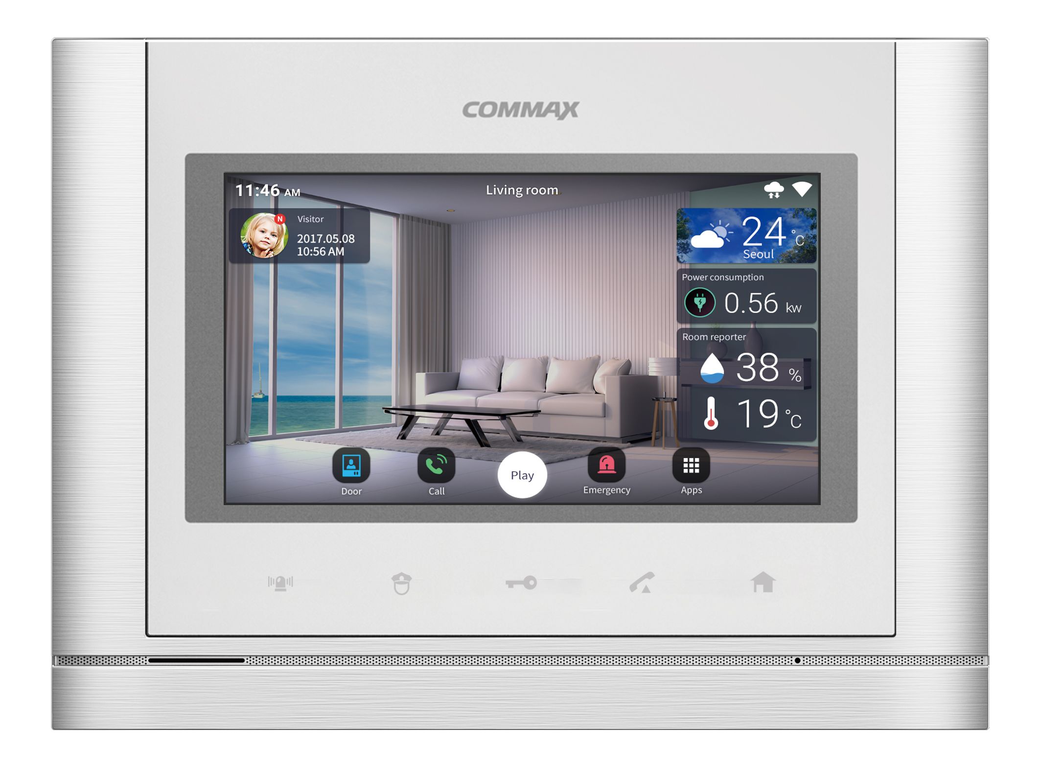 Монитор видеодомофона Commax CIP-700M Metalo