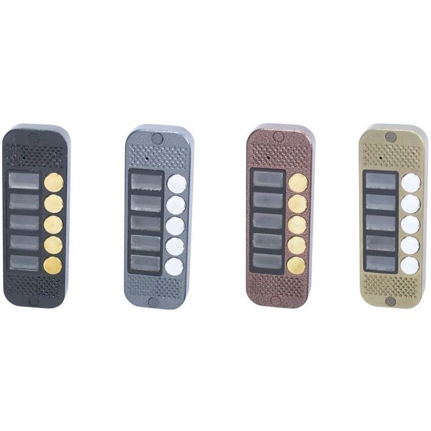 Аудиопанель JSB Systems JSB V085K (медь, серебро, бронза, черный, белый, серый, золото, синий) вызывная  на 5 абонентов для домофона (без видеомодуля)
