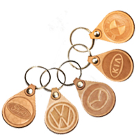 Заготовка брелок RFID (H2) тесненная кожа Auto