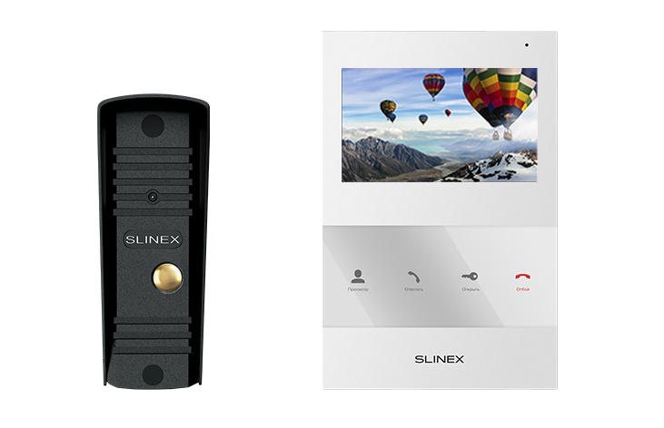 Комплект Slinex SQ-04 видеодомофона с панелью Slinex ML-16HR 