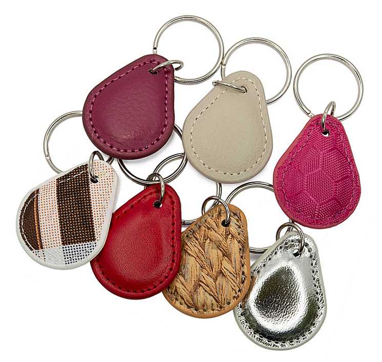 Заготовка RFID (H2) кожа «капля» брелок