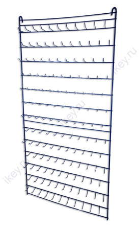 Стенд для ключей с крючками (синий, желтый)