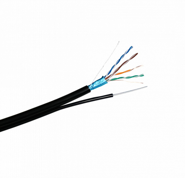 Кабель ST FTP CAT 5E CU 4X2X0,50 CU PE внешний с тросом (медный)