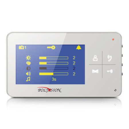 Монитор Polyvision PVD-4S v.7.4 (белый) видеодомофона