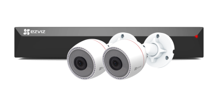 Набор EZVIZ PoE регистратор (4 канала) с камерами C3T видеонаблюдения
