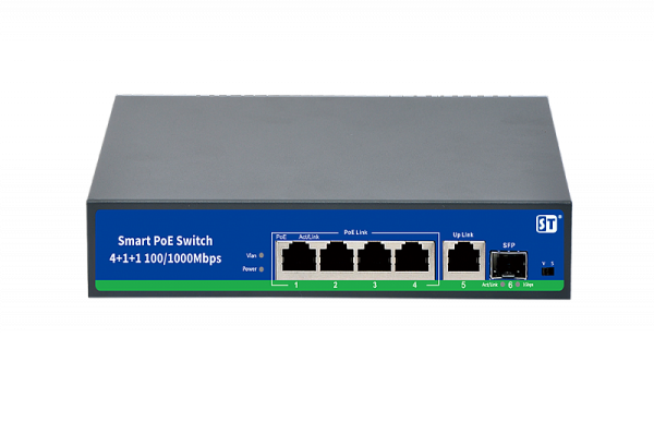 Коммутатор ST-S42POE (4G/1G/1S/78W)