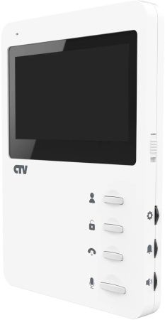 Комплект видеодомофона CTV-DP1400N (Белый монитор + панель бронза)