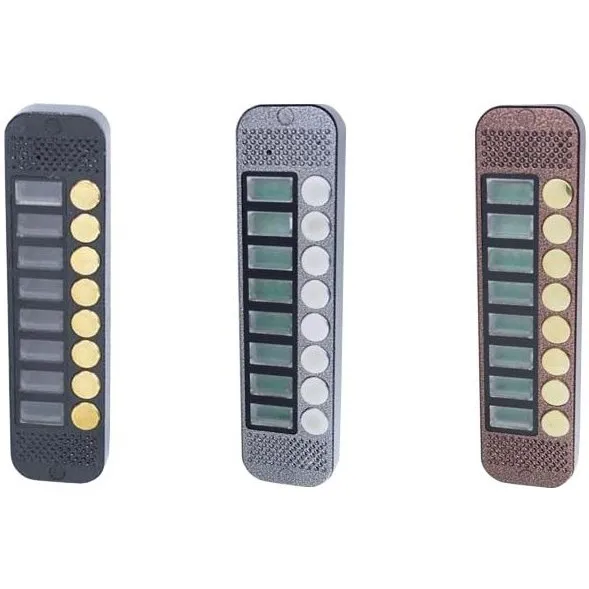 Панель JSB Systems JSB V088K (медь, серебро, бронза, черный, белый, серый, золото, синий) вызывная на 8 абонентов для домофона (без видеомодуля)