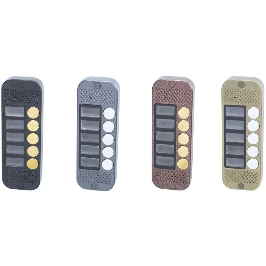Аудиопанель JSB Systems JSB V085K (медь, серебро, бронза, черный, белый, серый, золото, синий) вызывная  на 5 абонентов для домофона (без видеомодуля)