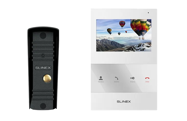 Комплект Slinex SQ-04 видеодомофона с панелью Slinex ML-16HR 