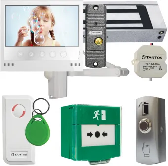 Комплект контроля доступа Tantos TS-ML300, видеодомофон Selina