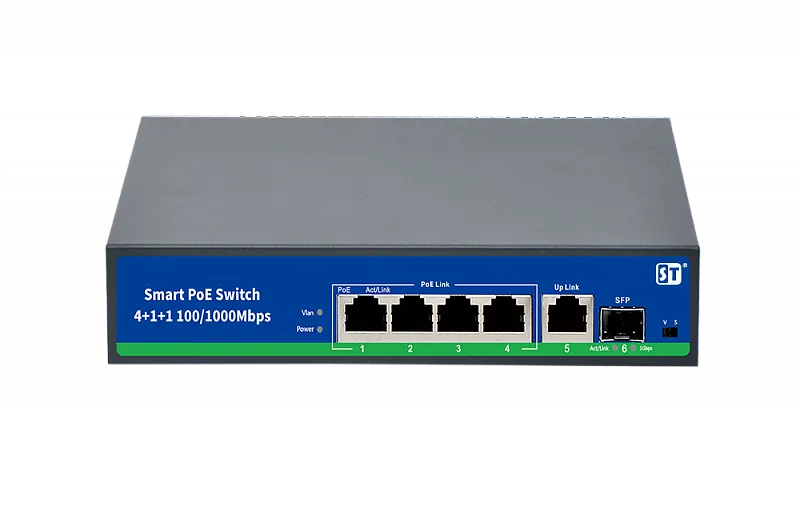 Коммутатор ST-S42POE (4G/1G/1S/78W)