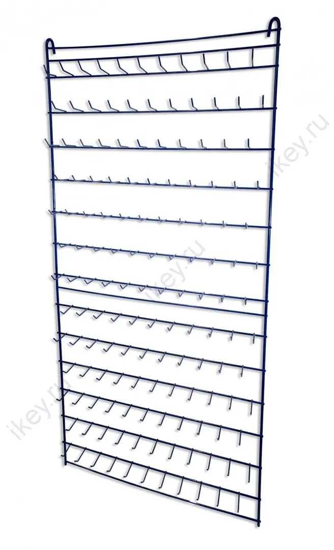 Стенд для ключей с крючками (синий, желтый)