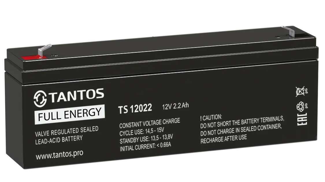 Аккумулятор Tantos 12В 2,2 А∙ч (TS 12022)
