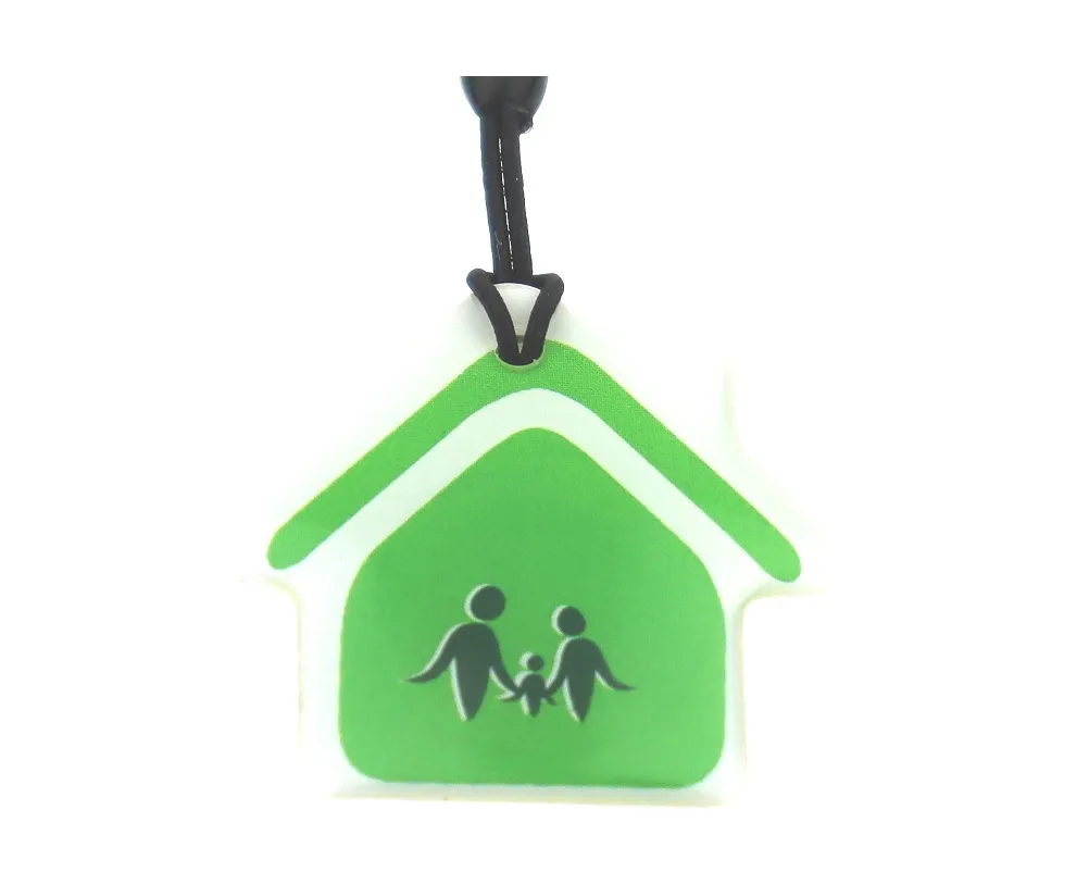 Заготовка RFID (H2) "Зеленый дом" брелок